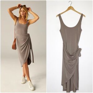 Beyond Yoga Taupe Midi Dress